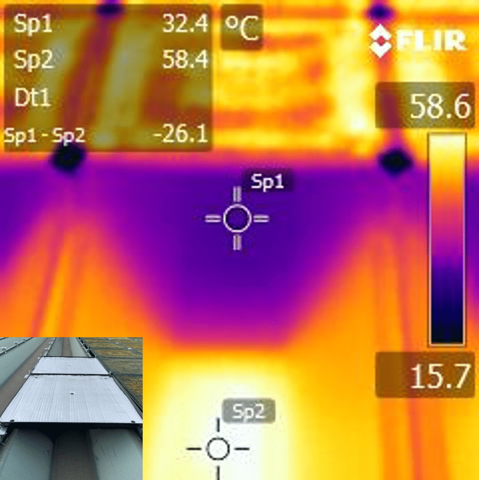 工場の暑さ対策や熱中症対策に金属・折板屋根専用遮熱パネル「ぴたっとECOパネル」_遮熱効果実験