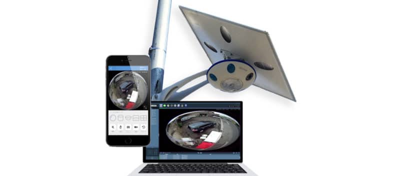 LEDソーラーライト付き防犯カメラ