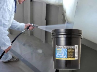 振動音低減材 サイレントランニンSR1000塗装施工イメージ